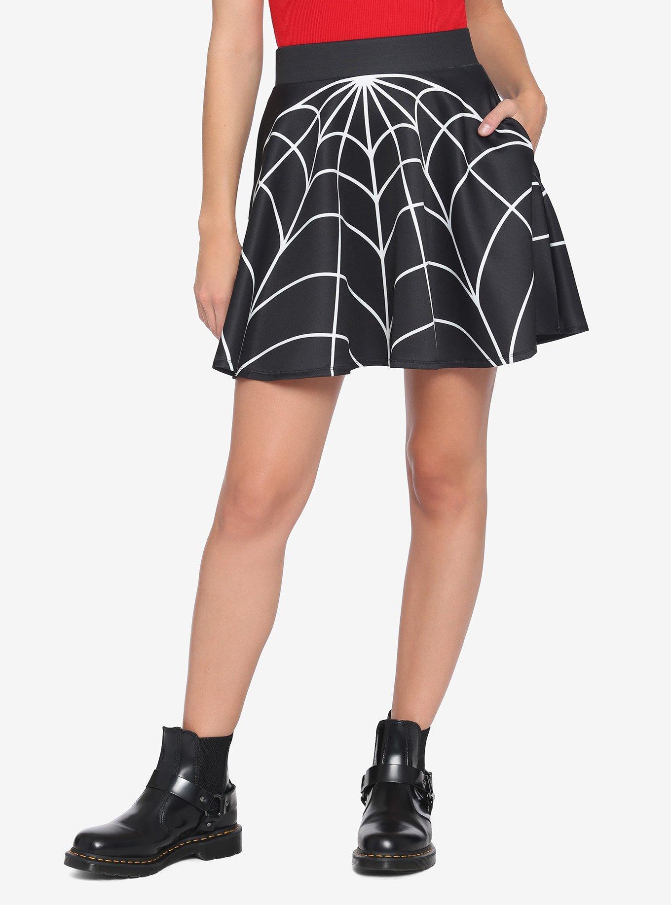 Spiderweb Skirt, BLACK, hi-res