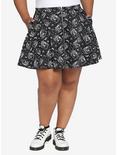 Goth Milk O-Ring Skater Skirt Plus Size, BLACK, hi-res
