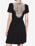Black Lace Back Skull Cutout Dress, MULTI, hi-res