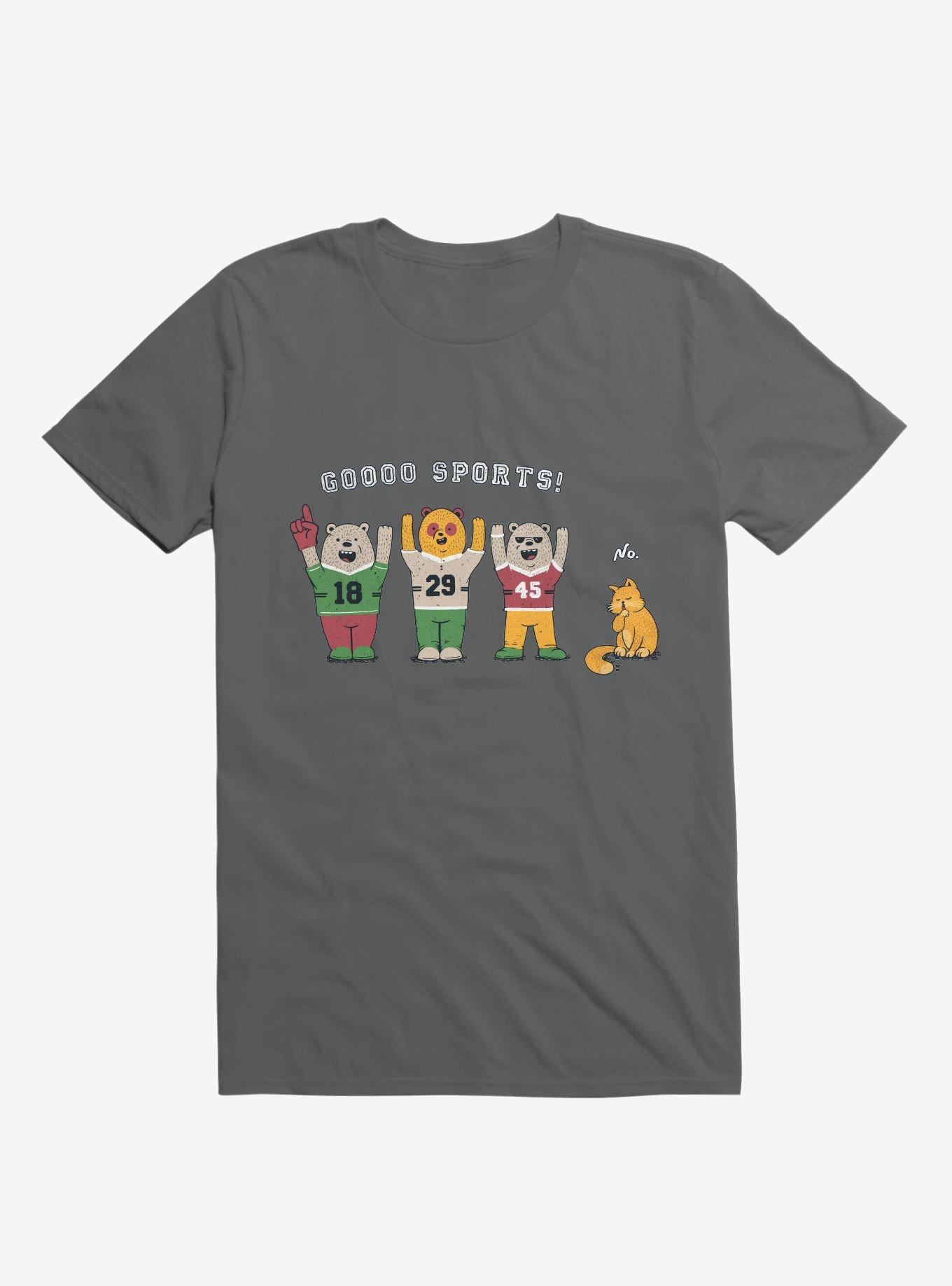 Crowd Cheering? No Thanks T-Shirt, CHARCOAL, hi-res