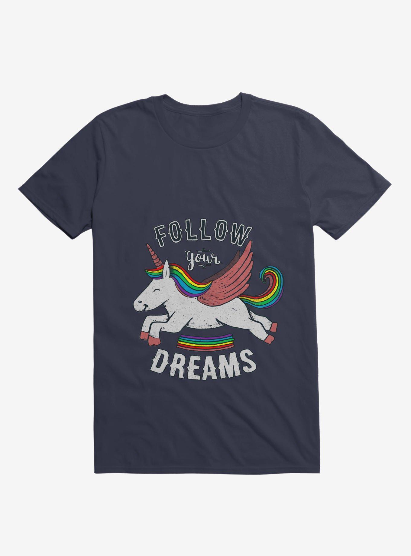 Follow Your Dreams Rainbow Unicorn T-Shirt, , hi-res