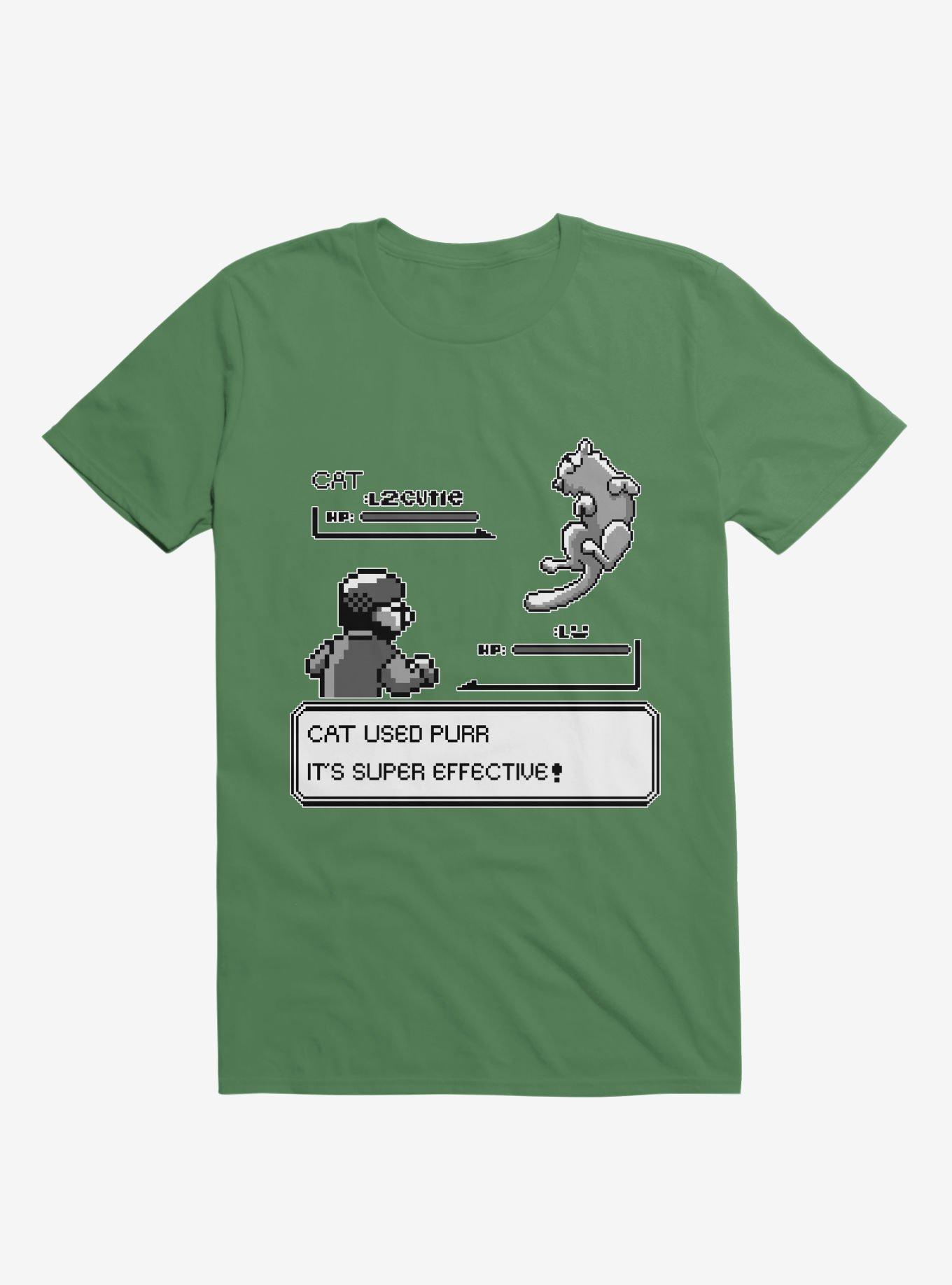 It's Super Effective Cat T-Shirt, KELLY GREEN, hi-res