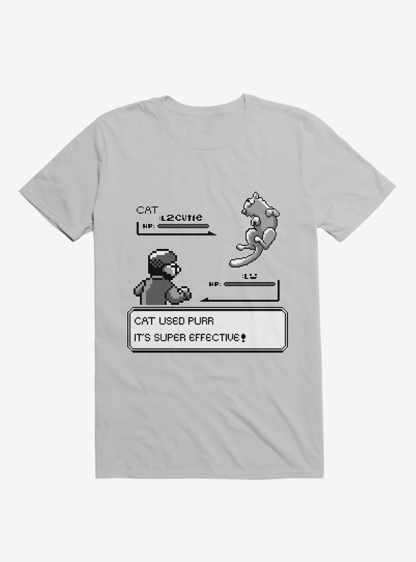 It's Super Effective Cat T-Shirt, ICE GREY, hi-res