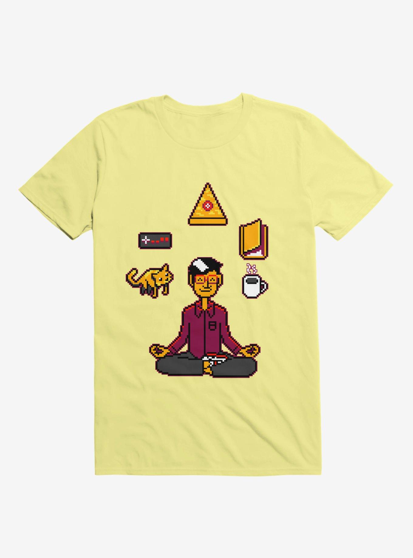 Meditation Games Coffee and Books T-Shirt, CORN SILK, hi-res