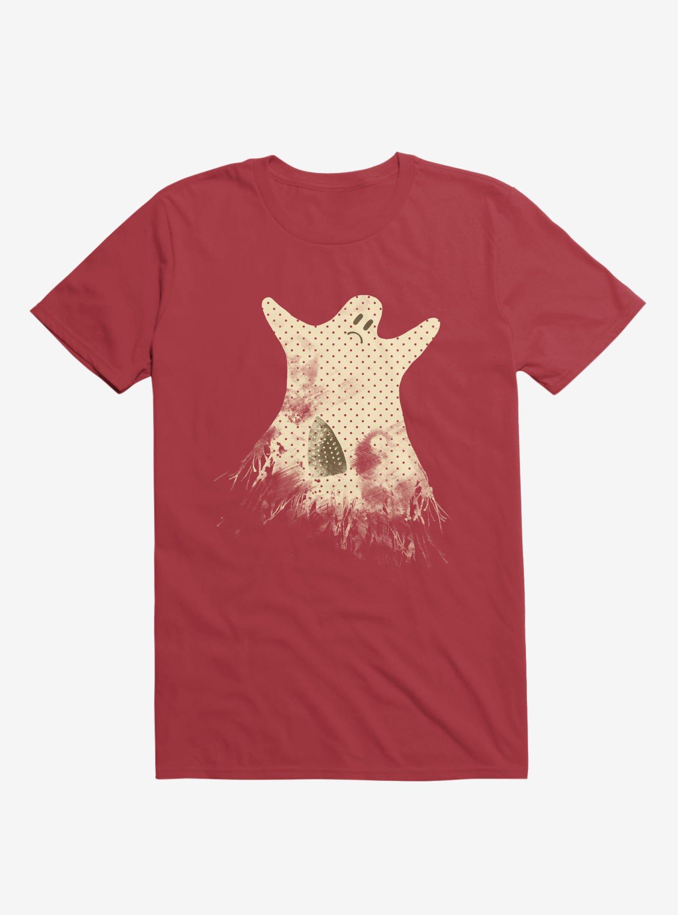 Used To Be Scarier Ghost T-Shirt, RED, hi-res