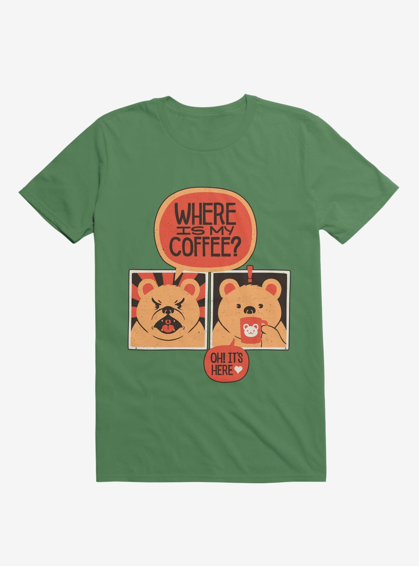 Where Is My Coffee Angry Bear T-Shirt, , hi-res