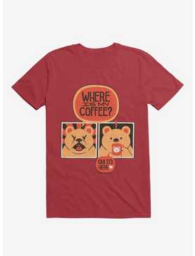 Where Is My Coffee Angry Bear T-Shirt, , hi-res