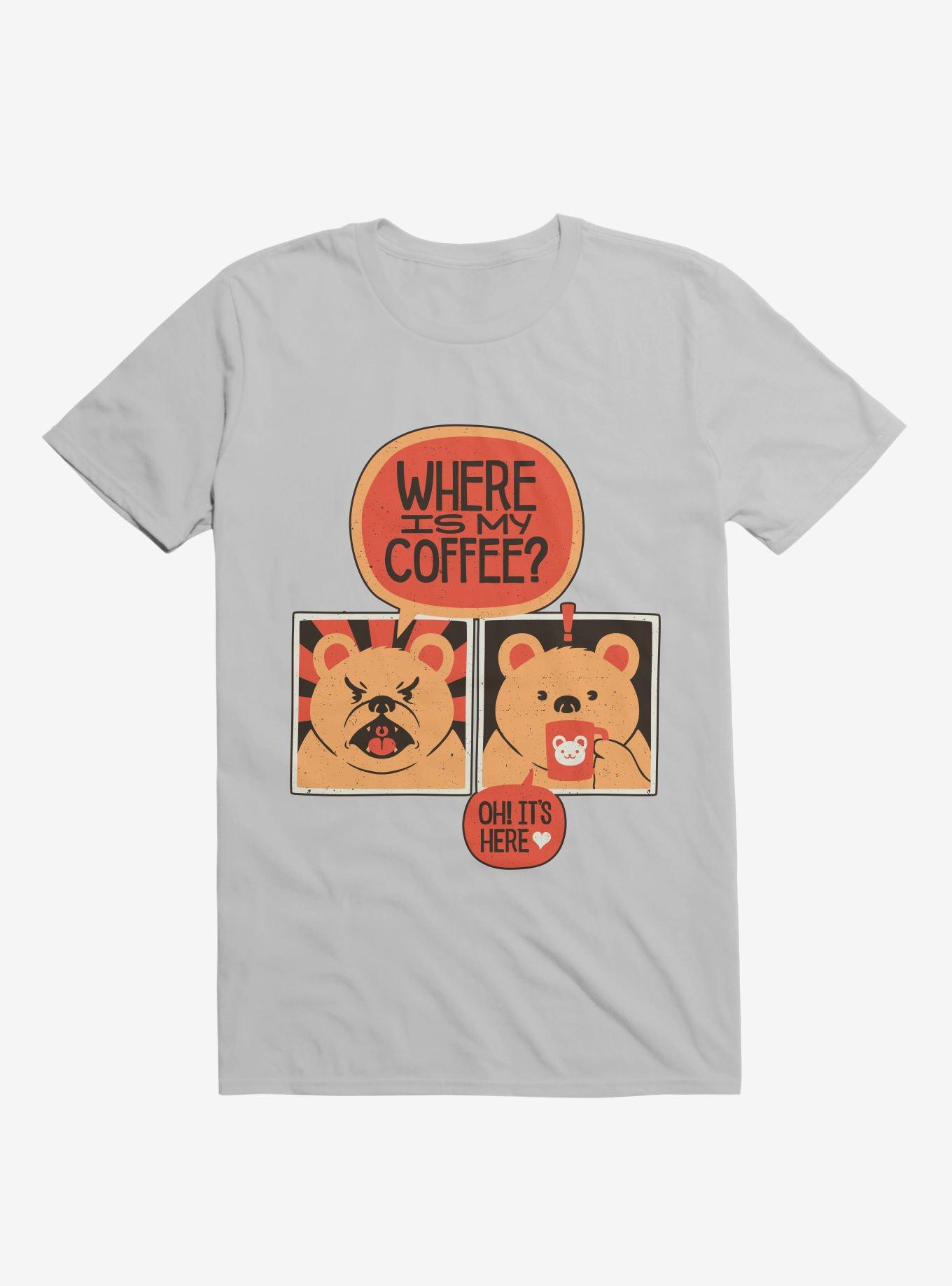 Where Is My Coffee Angry Bear T-Shirt, , hi-res