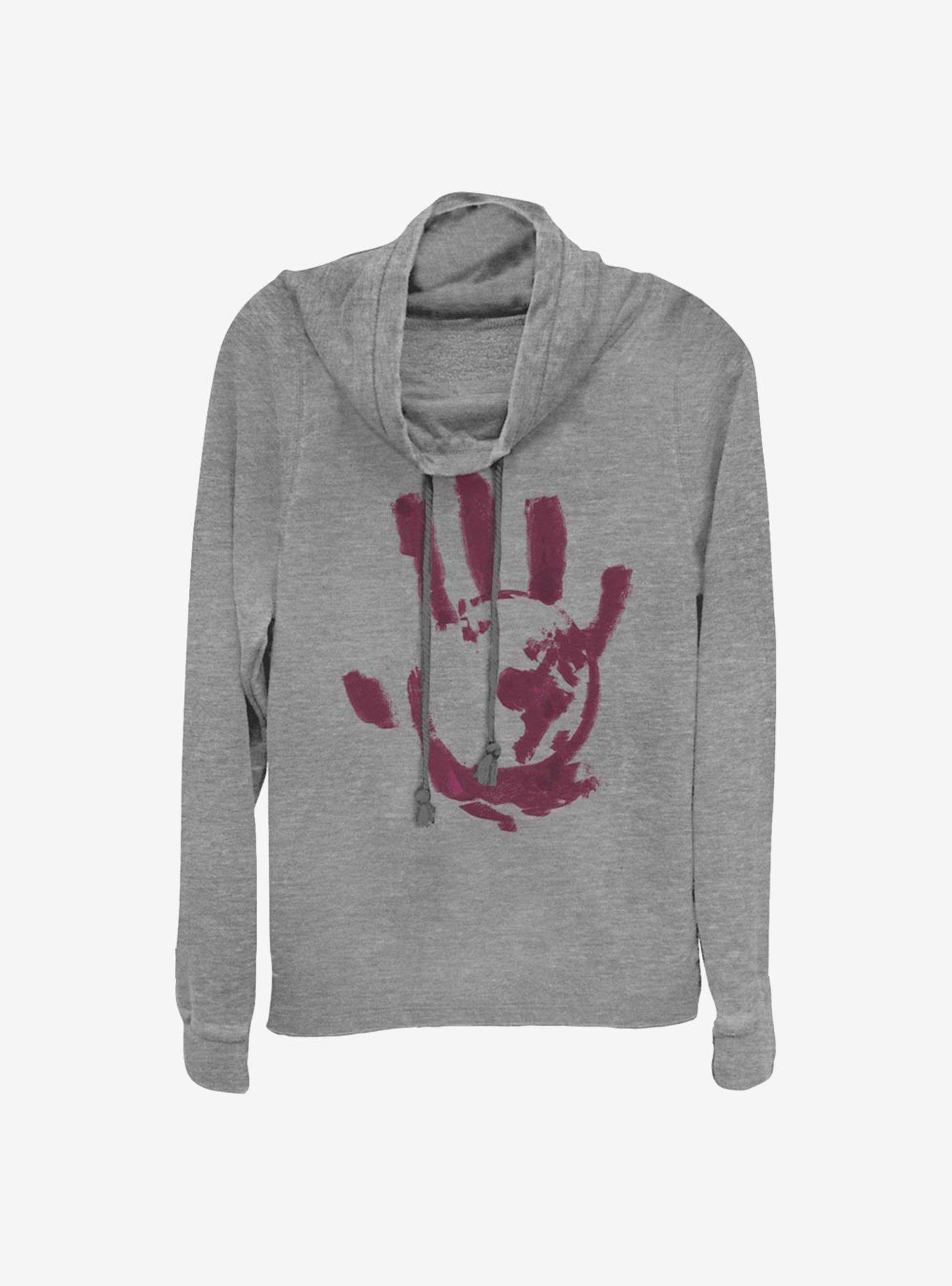 Marvel The Falcon And The Winter Soldier Bloody Hand Cowlneck Long-Sleeve Girls Top, , hi-res