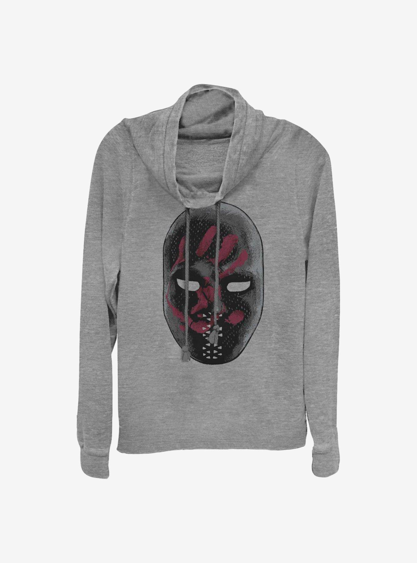 Marvel The Falcon And The Winter Soldier Flag Smashers Mask Cowlneck Long-Sleeve Girls Top, , hi-res