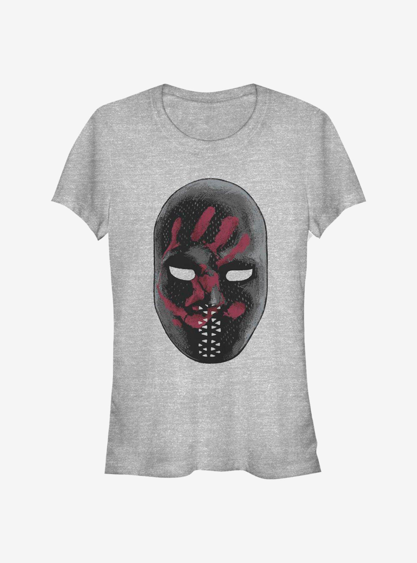 Marvel The Falcon And The Winter Soldier Flag Smashers Mask Girls T-Shirt, ATH HTR, hi-res
