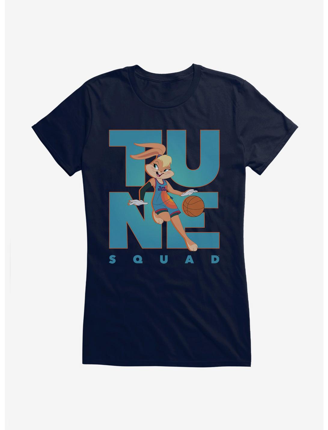 Space Jam: A New Legacy Dribble Lola Bunny Tune Squad Girls T-Shirt, NAVY, hi-res