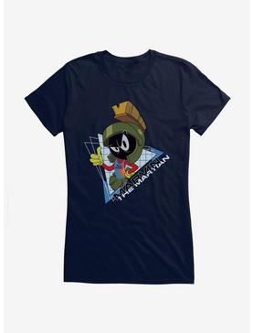 Space Jam: A New Legacy Marvin The Martian Triangle Grid Girls T-Shirt, , hi-res