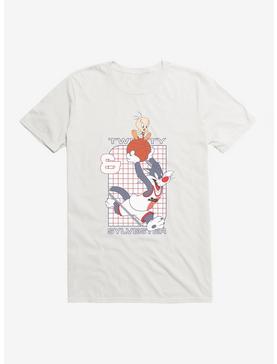 Space Jam: A New Legacy Tweety Bird & Sylvester Cat Grid T-Shirt, WHITE, hi-res