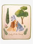 Disney Lady and the Tramp Pastel Floral Throw - BoxLunch Exclusive, , hi-res