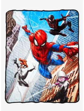 Marvel Spider-Man Spider-Verse Group Throw - BoxLunch Exclusive, , hi-res