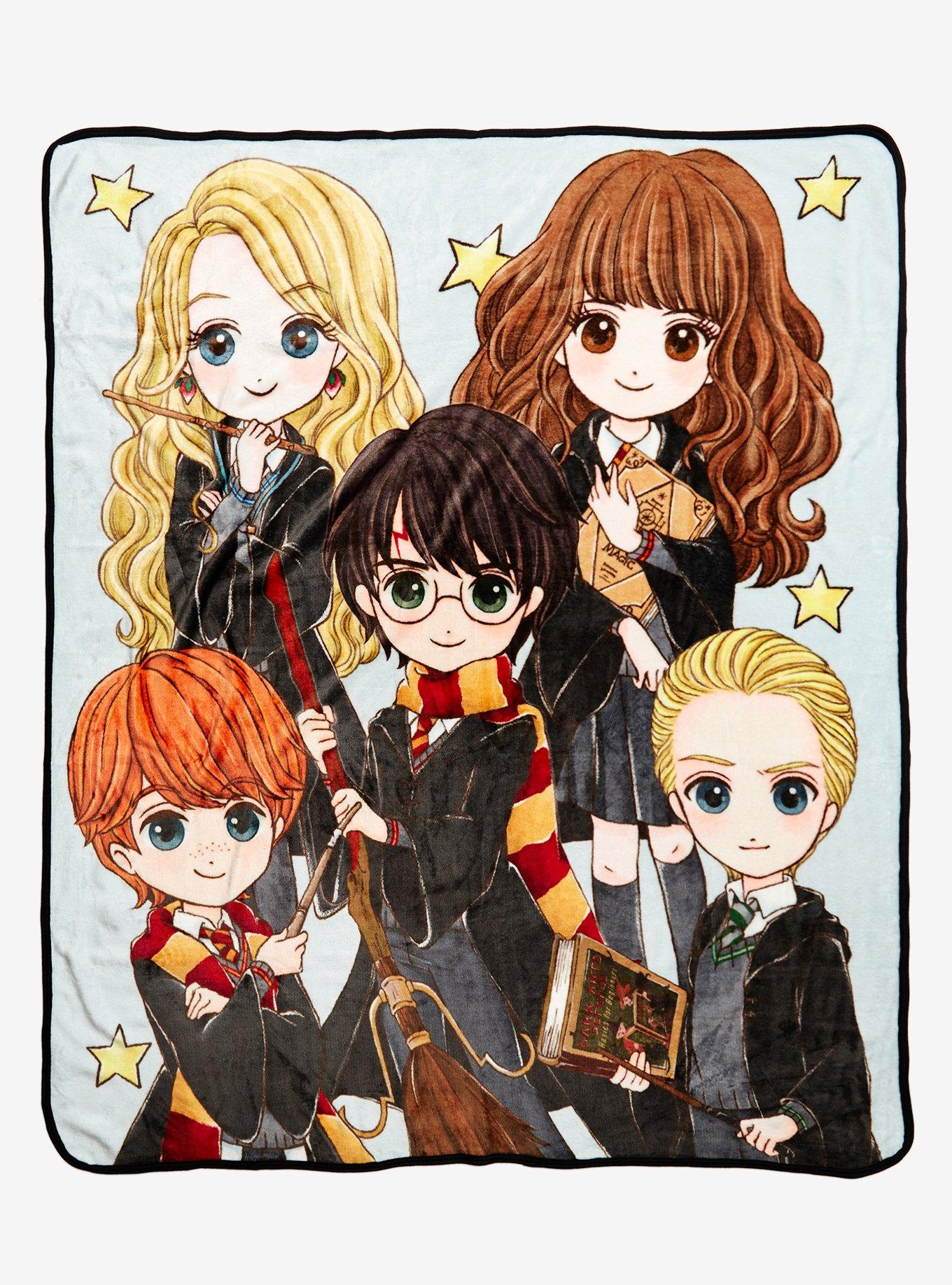 Harry Potter Chibi Harry & Friends Throw - BoxLunch Exclusive, , hi-res
