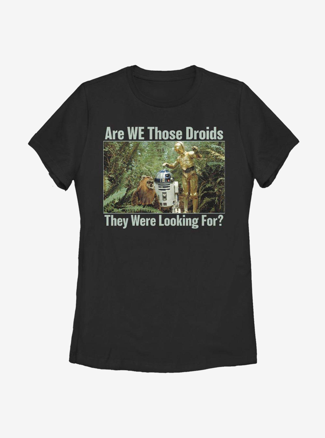 Star Wars Are We Those Droids? Womens T-Shirt, BLACK, hi-res