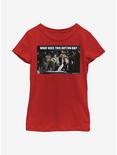 Star Wars Falcon What Does This Button Do? Youth Girls T-Shirt, RED, hi-res
