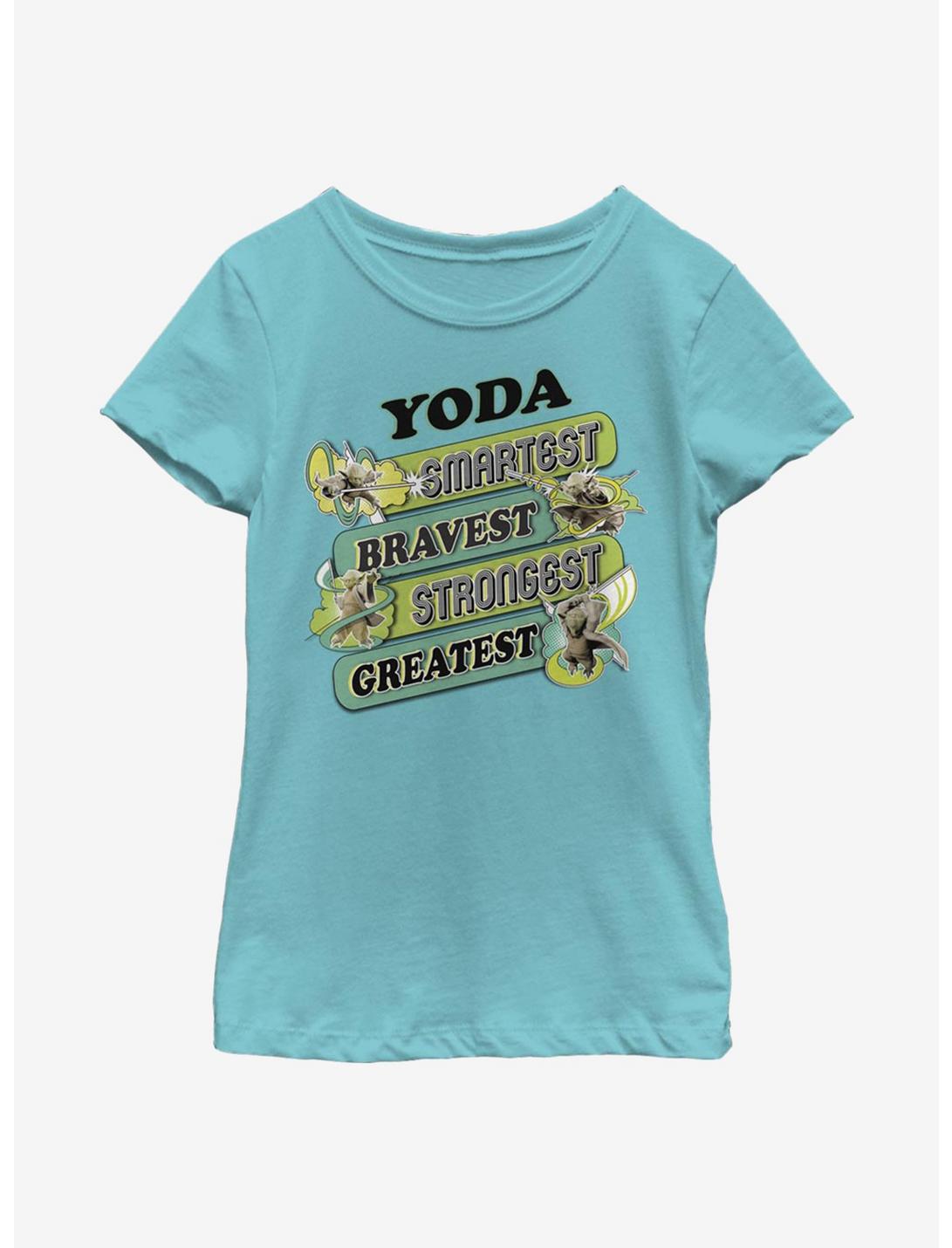 Star Wars Yoda Jumble Youth Girls T-Shirt, TAHI BLUE, hi-res