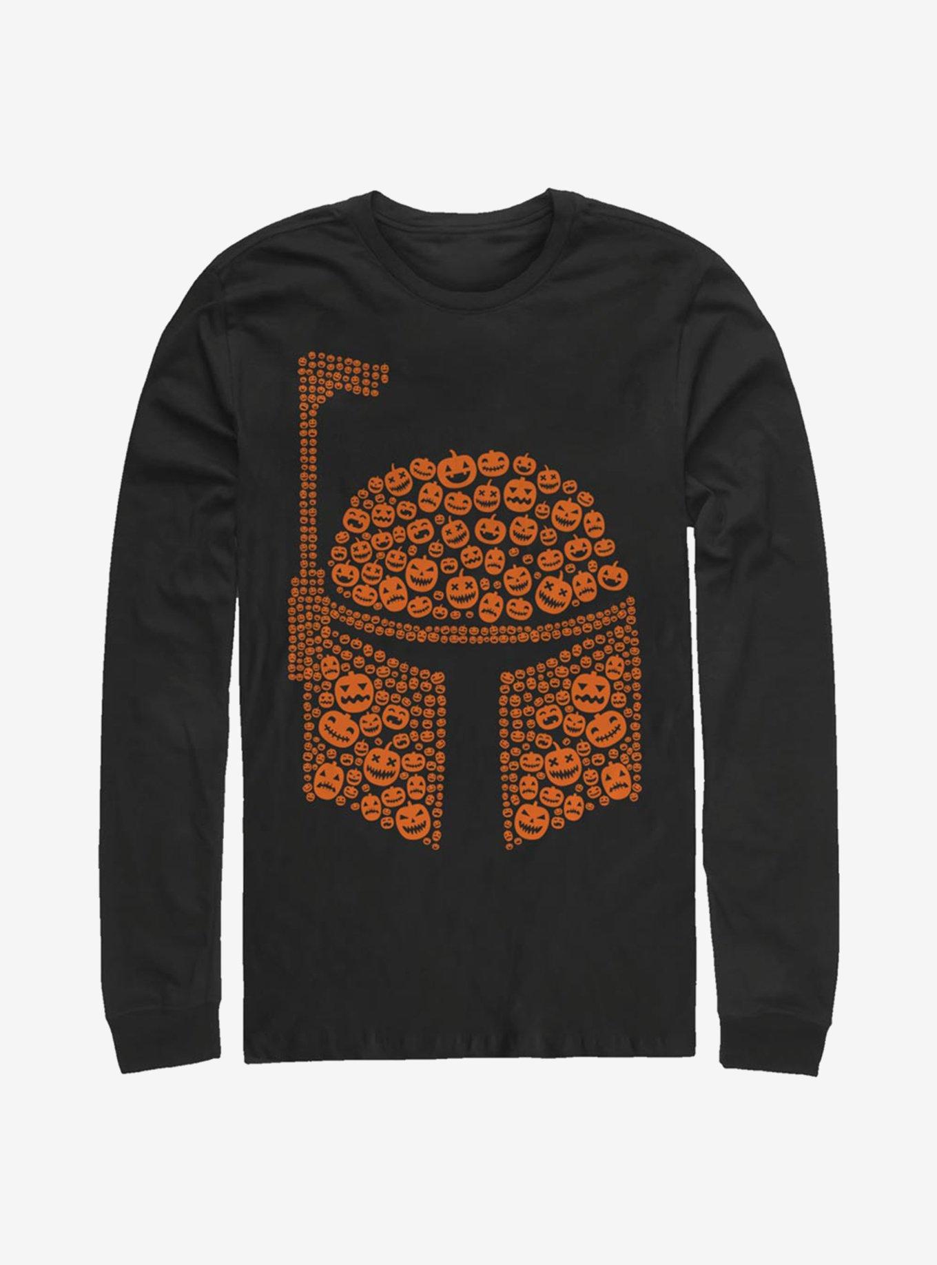 Star Wars Boba Jackolanterns Long-Sleeve T-Shirt, BLACK, hi-res