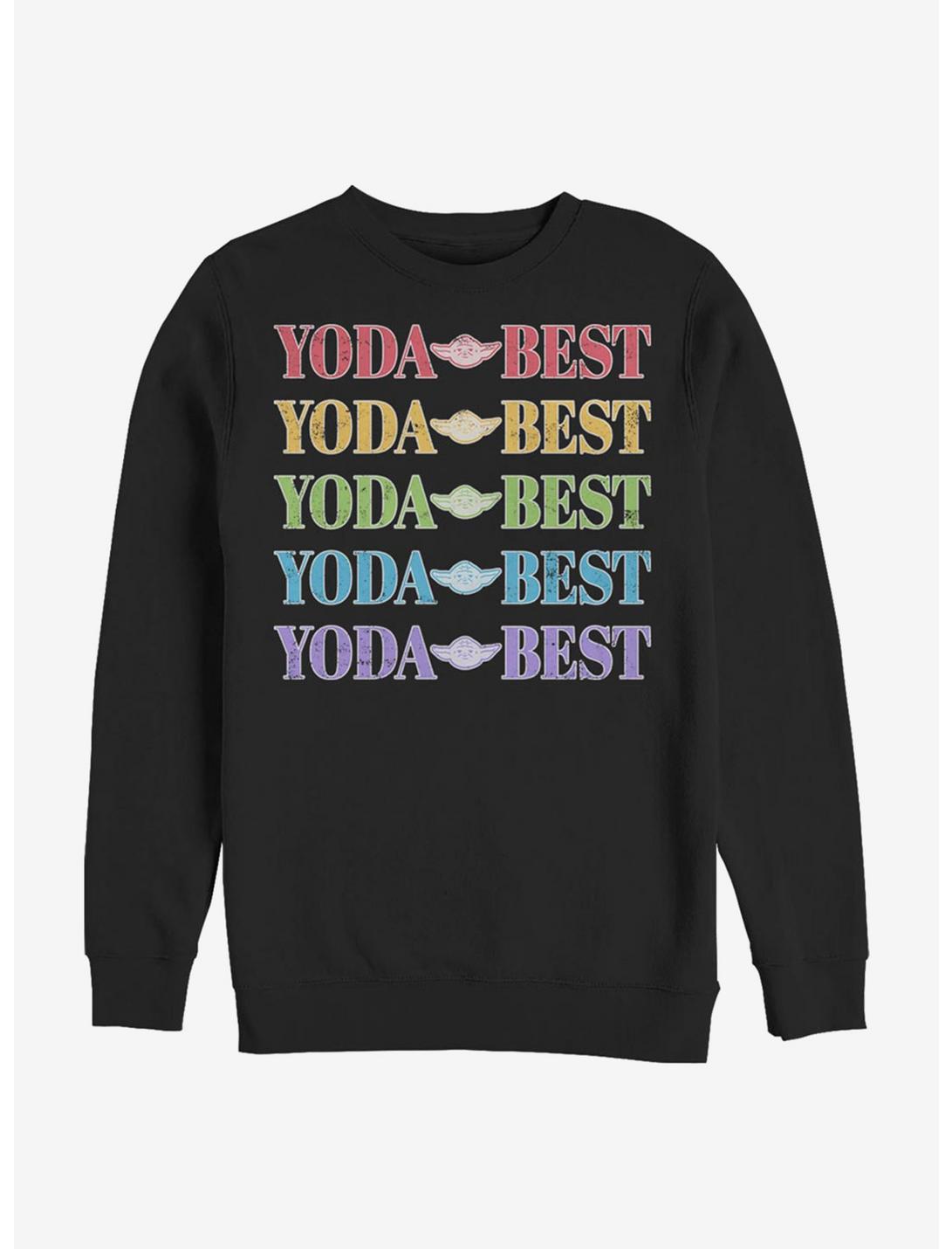Star Wars Yoda Best Rainbow Sweatshirt, BLACK, hi-res