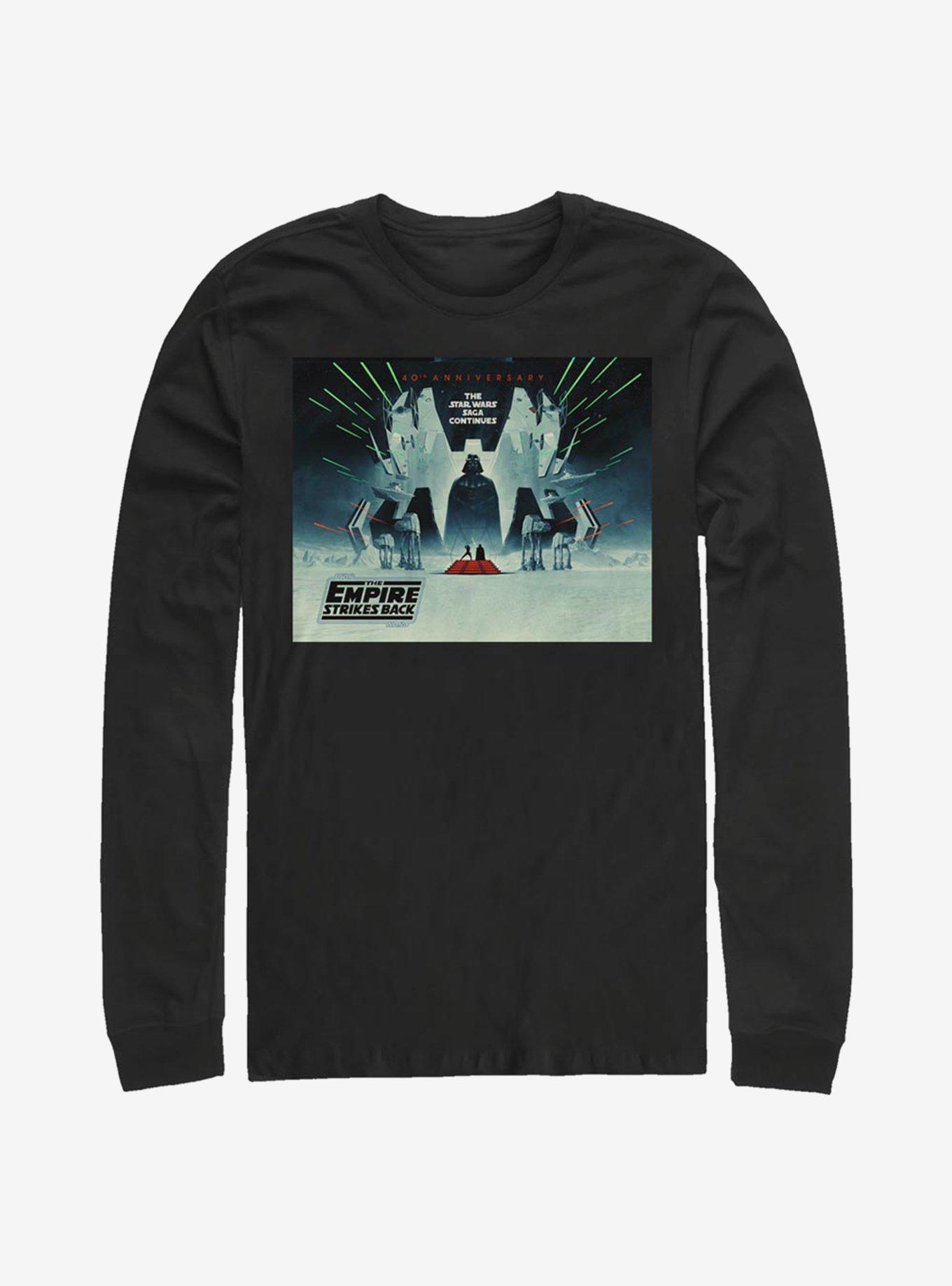 Star Wars The Empire Strikes Back Square Poster Long-Sleeve T-Shirt, BLACK, hi-res