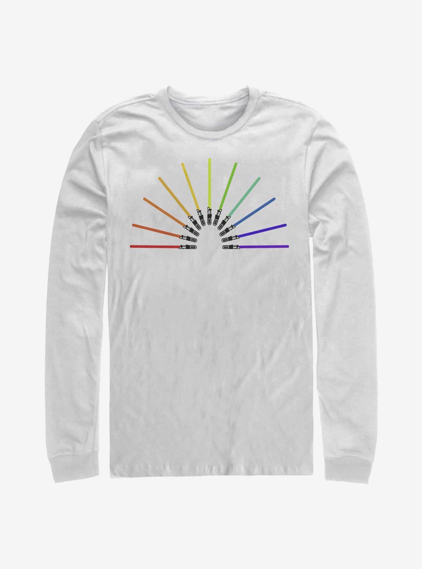 Star Wars Light Sabor Rainbow Long-Sleeve T-Shirt, , hi-res