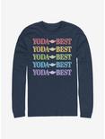 Star Wars Yoda Best Rainbow Long-Sleeve T-Shirt, NAVY, hi-res