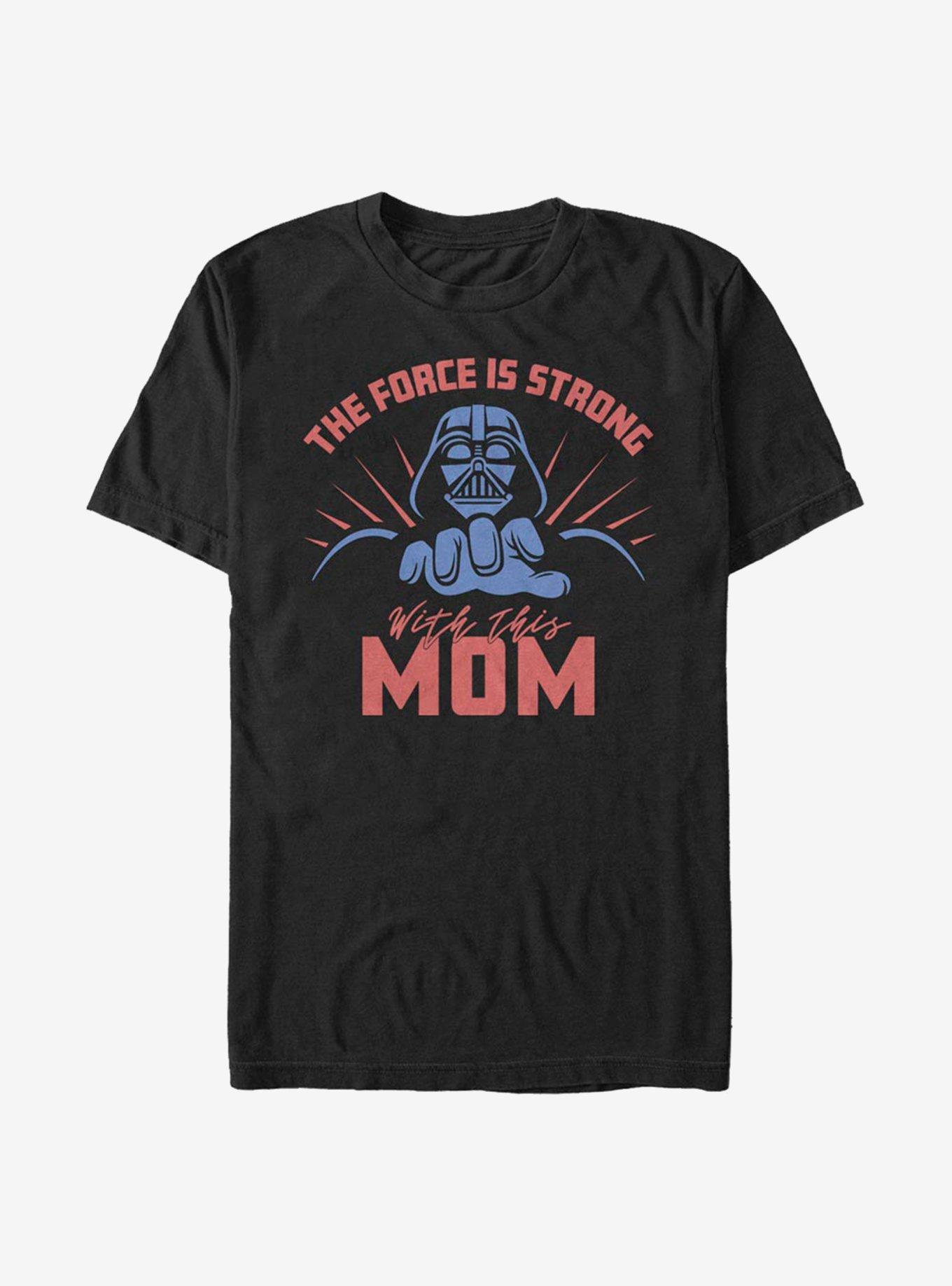 Star Wars The Force Is Strong With This Mom T-Shirt, BLACK, hi-res