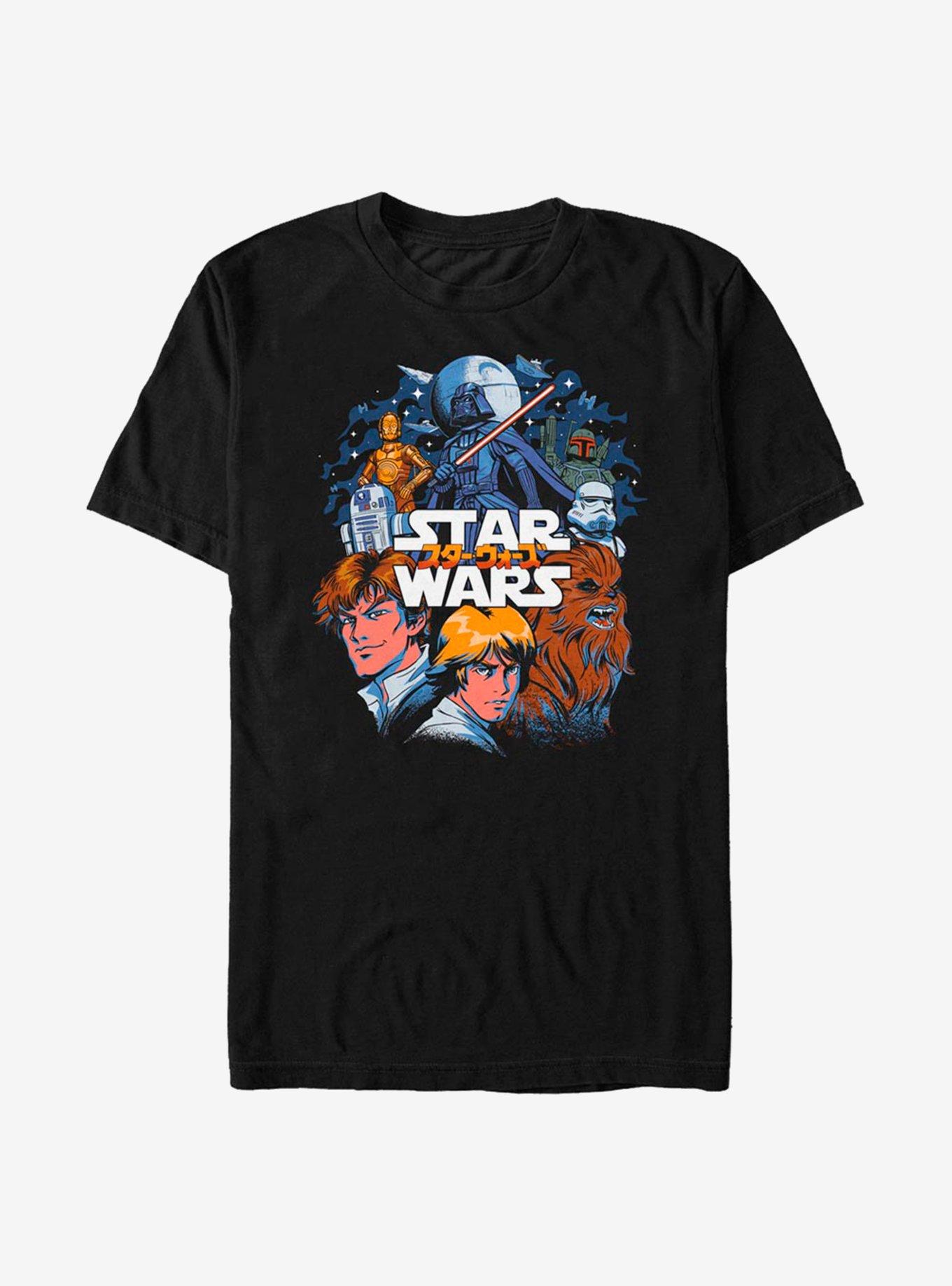 Star Wars Manga Poster T-Shirt, BLACK, hi-res