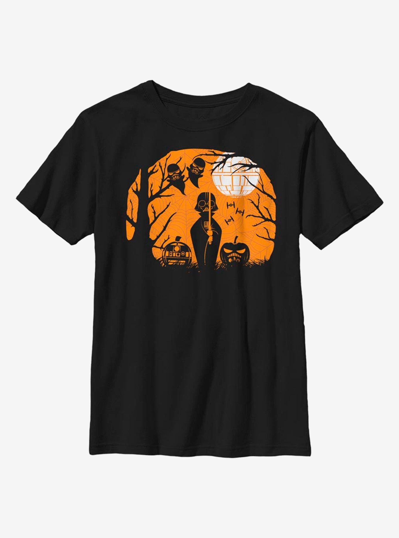 Star Wars Darth Vader Spooky Youth T-Shirt, BLACK, hi-res view 1