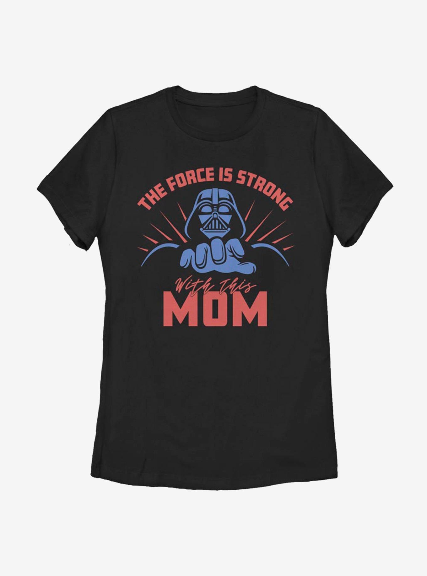 Star Wars The Force Is Strong With This Mom Womens T-Shirt, BLACK, hi-res