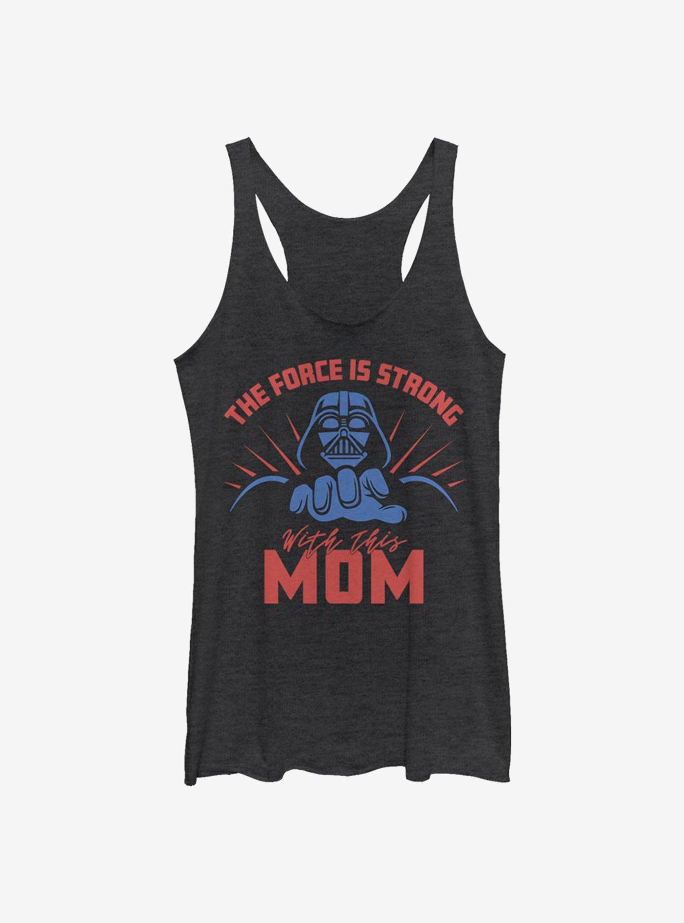 Star Wars The Force Is Strong With This Mom Tank Top, BLK HTR, hi-res