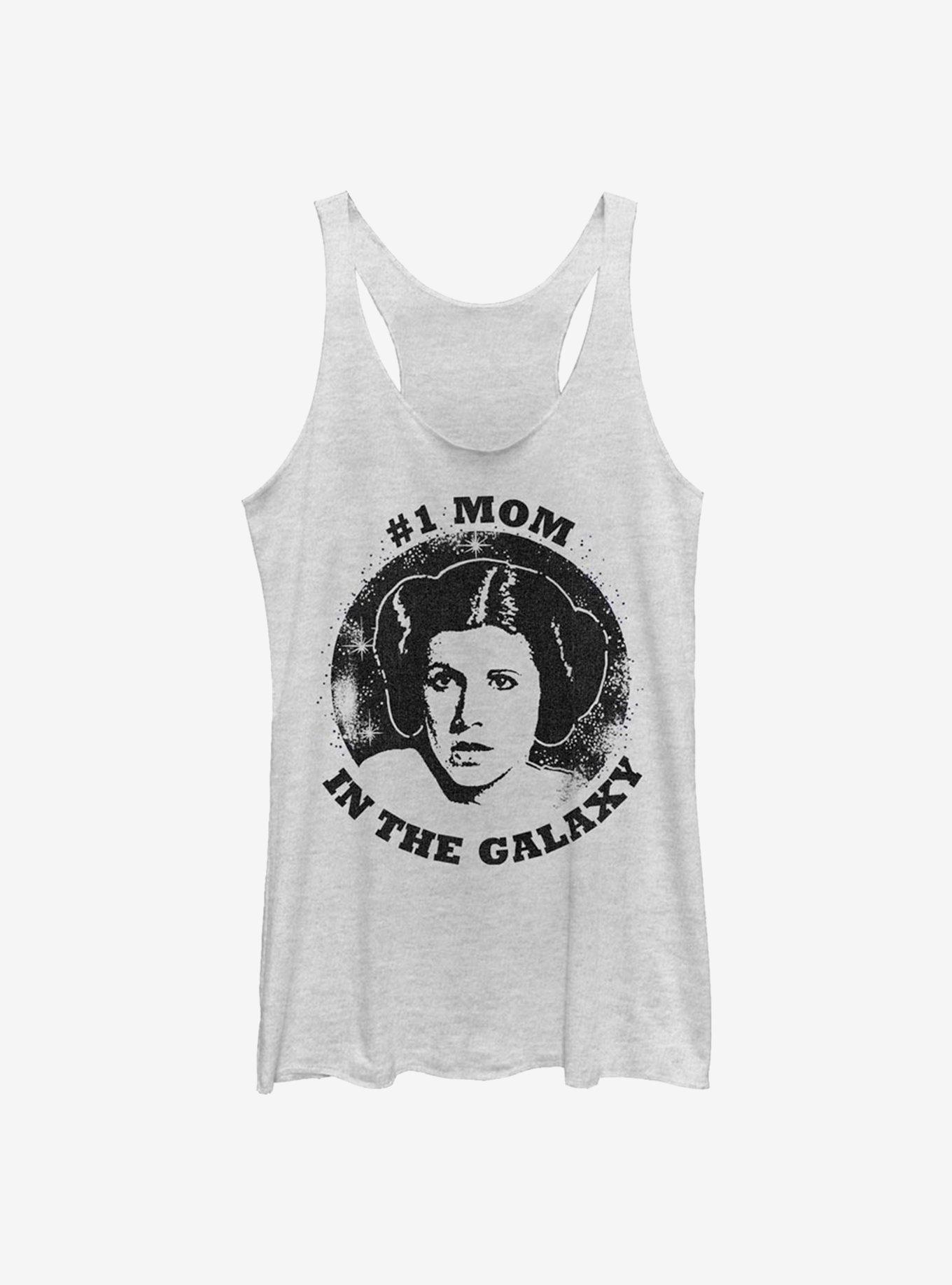 Star Wars Number One Mom In The Galaxy Tank Top, WHITE HTR, hi-res