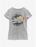 Star Wars May The 4th Be With You Retro Falcon Youth Girls T-Shirt, ATH HTR, hi-res