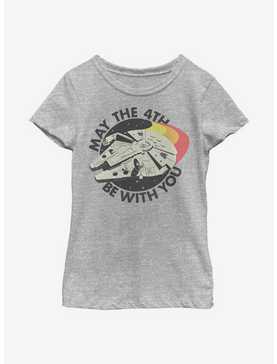 Star Wars May The 4th Be With You Retro Falcon Youth Girls T-Shirt, , hi-res