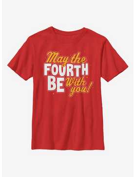 Star Wars May The Fourth Be With You! Lettering Youth T-Shirt, , hi-res
