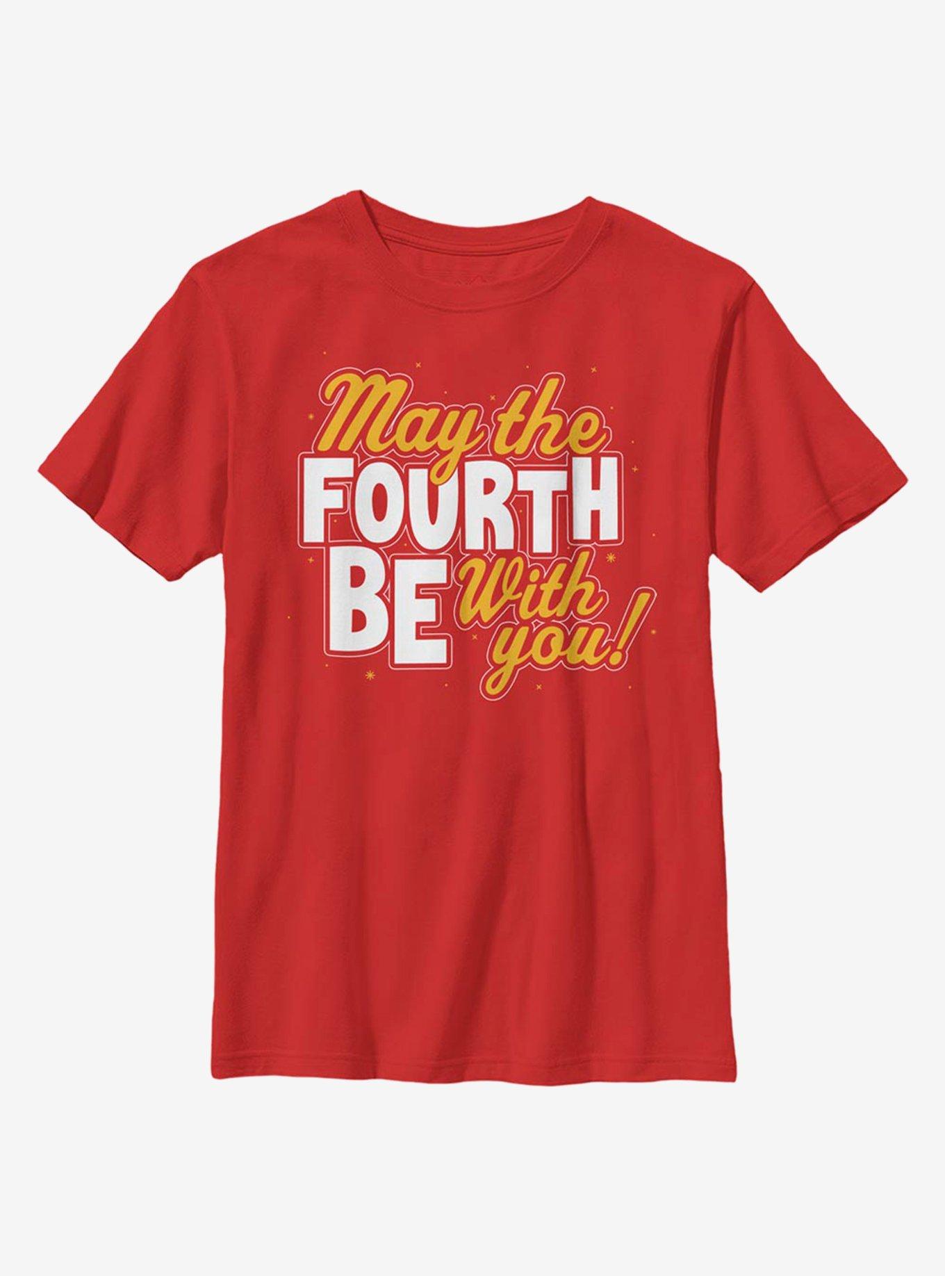 Star Wars May The Fourth Be With You! Lettering Youth T-Shirt, , hi-res