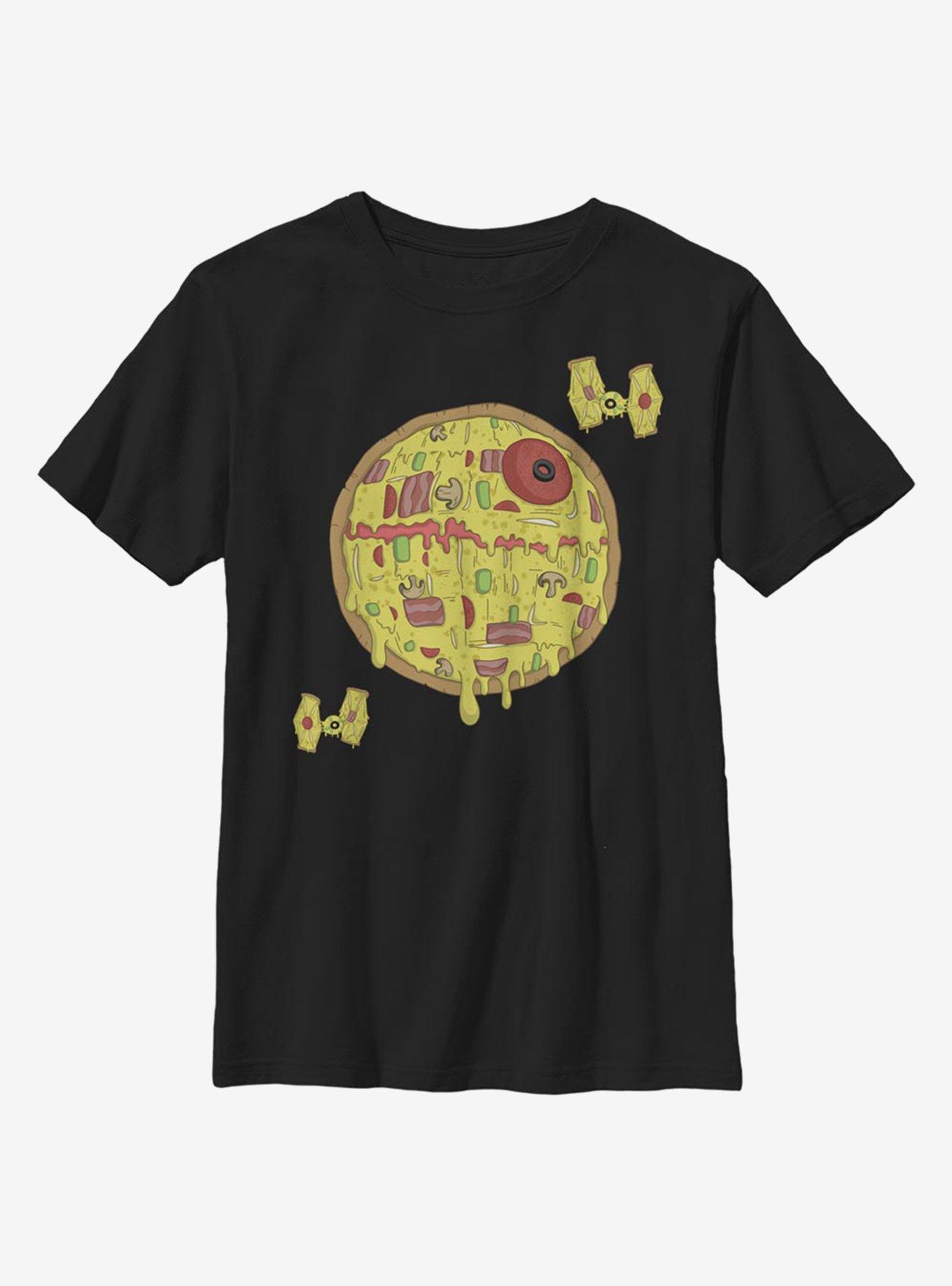 Star Wars Death Star Pizza Youth T-Shirt, BLACK, hi-res