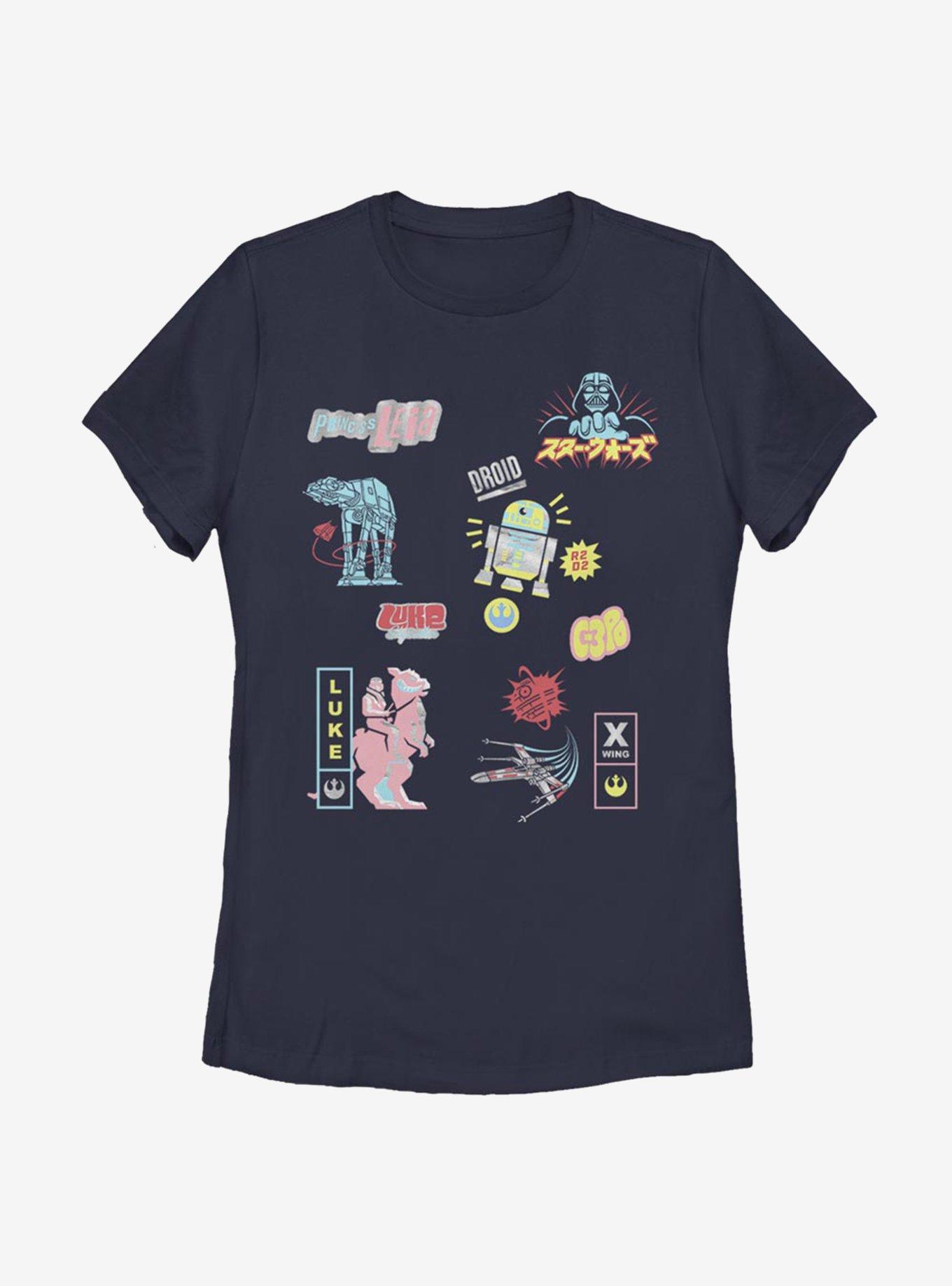 Star Wars Glitch Womens T-Shirt, NAVY, hi-res view 1