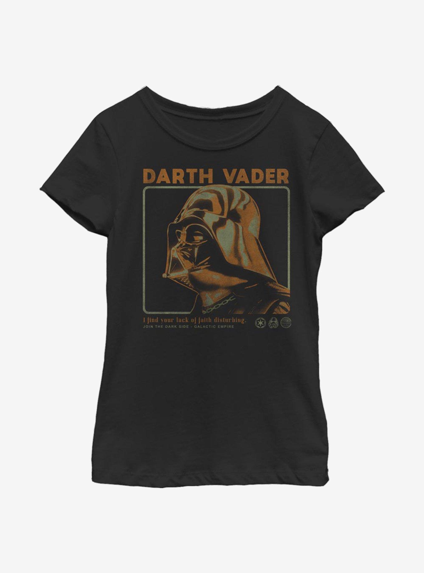 Star Wars Darth Vader Box Youth Girl T-Shirt, BLACK, hi-res