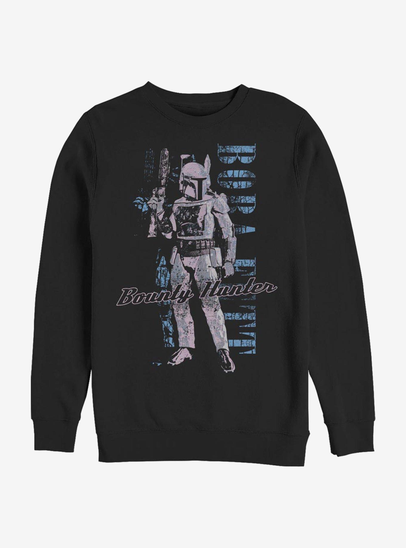 Star Wars Distressed Boba Sweatshirt, BLACK, hi-res