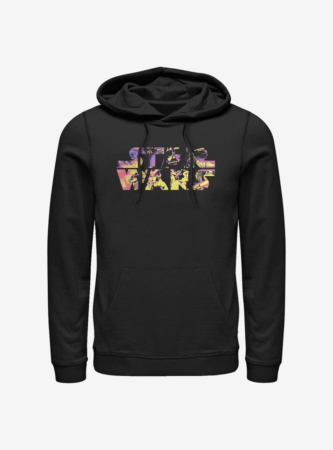 Star Wars Logo Poster Colors Hoodie, , hi-res