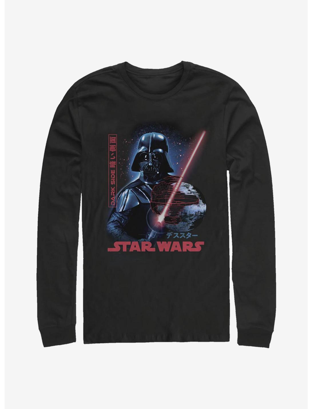 Star Wars Darth Vader Empire Japanese Text Long-Sleeve T-Shirt, BLACK, hi-res