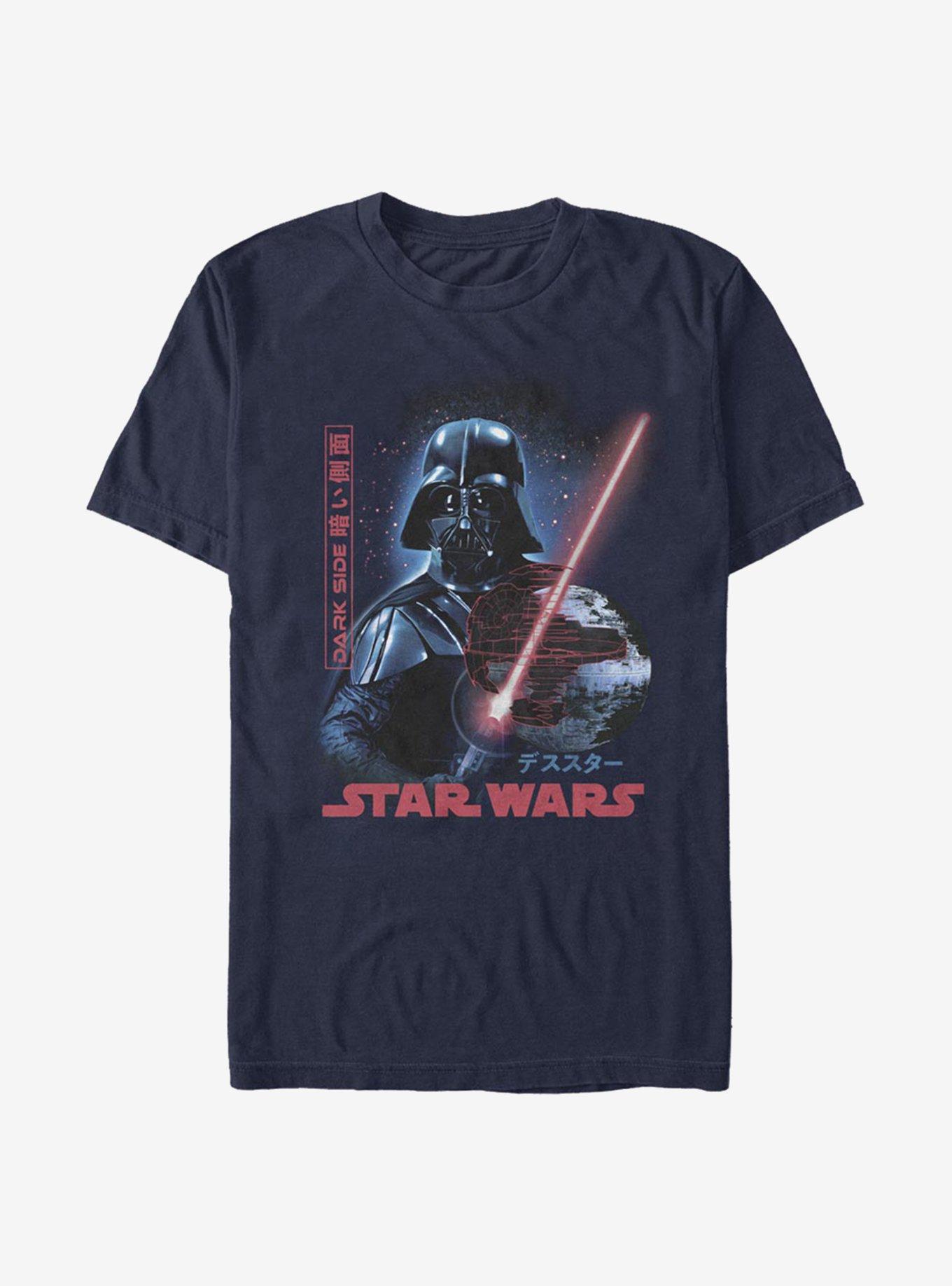 Star Wars Darth Vader Empire Japanese Text T-Shirt - BLUE | BoxLunch