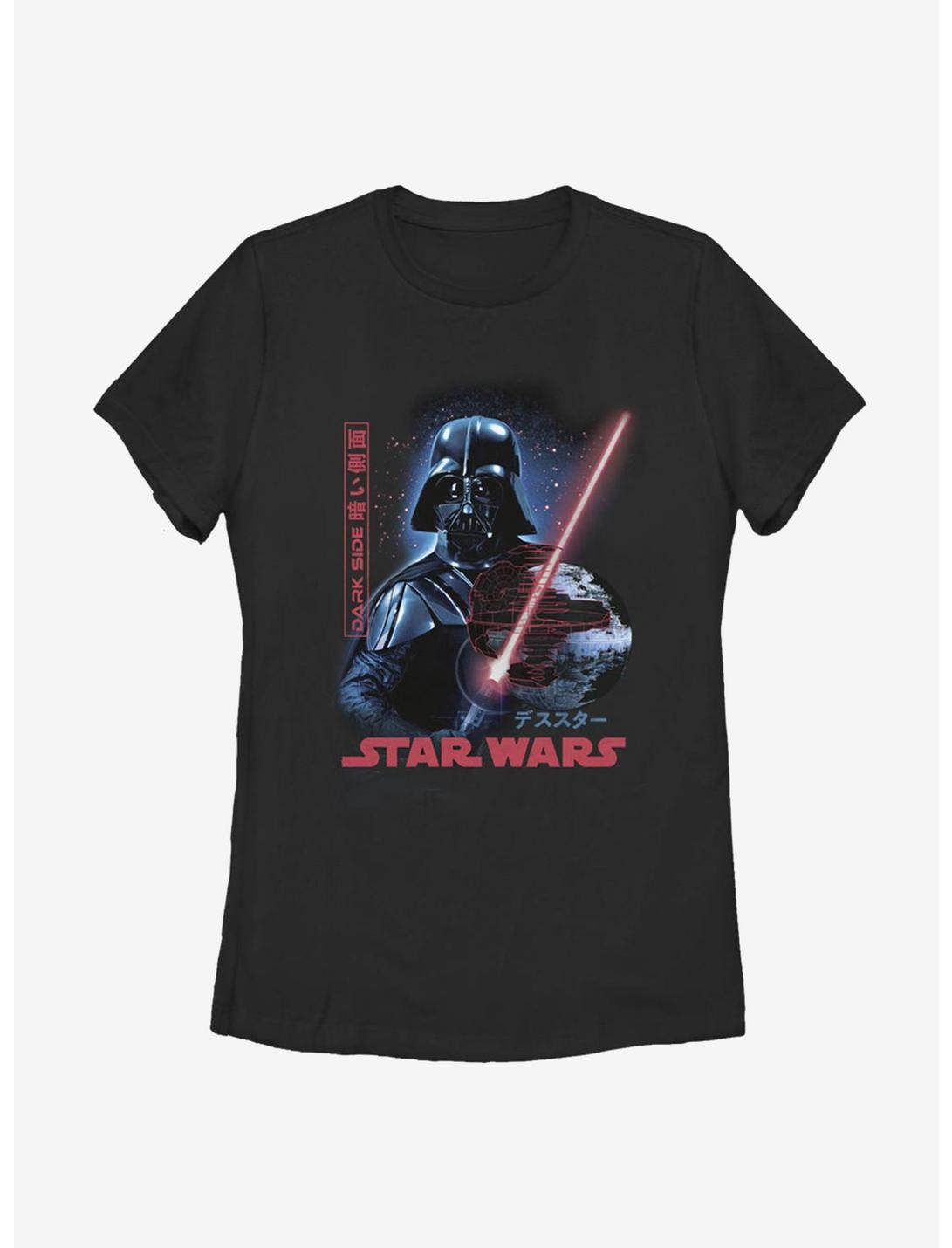 Star Wars Darth Vader Empire Japanese Text Womens T-Shirt, BLACK, hi-res