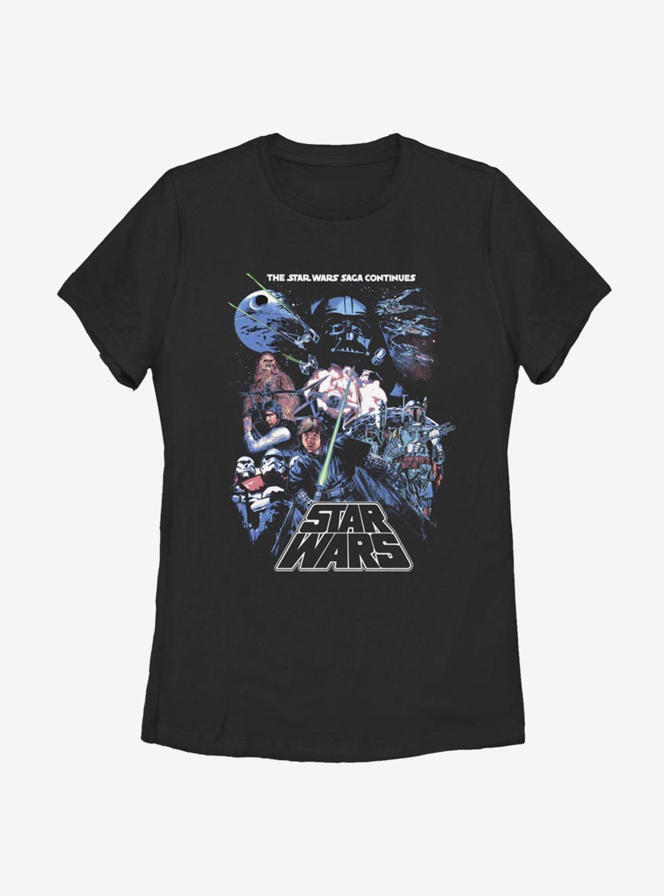 Star Wars Saga Group Womens T-Shirt, BLACK, hi-res