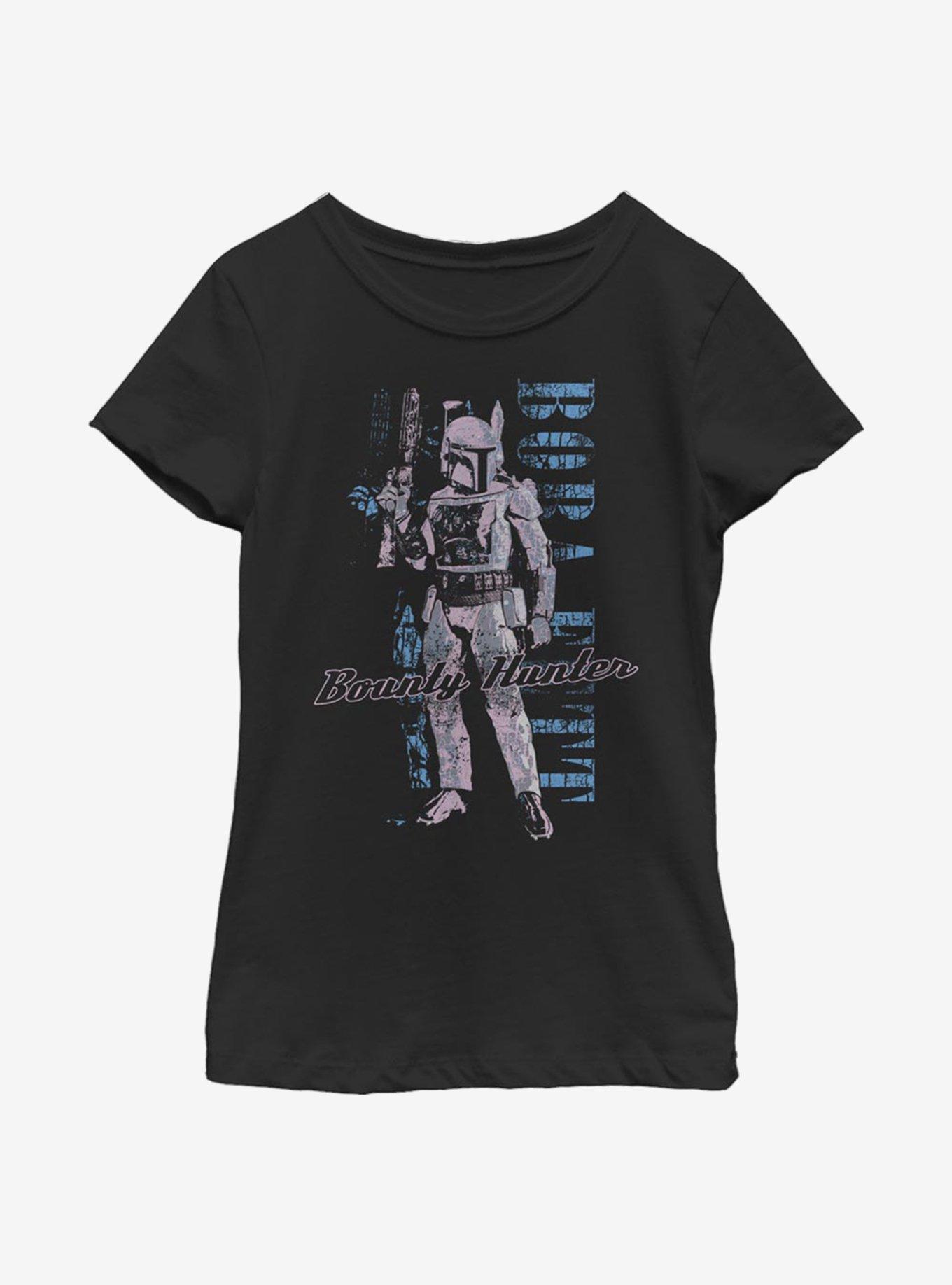 Star Wars Distressed Boba Youth Girl T-Shirt, , hi-res
