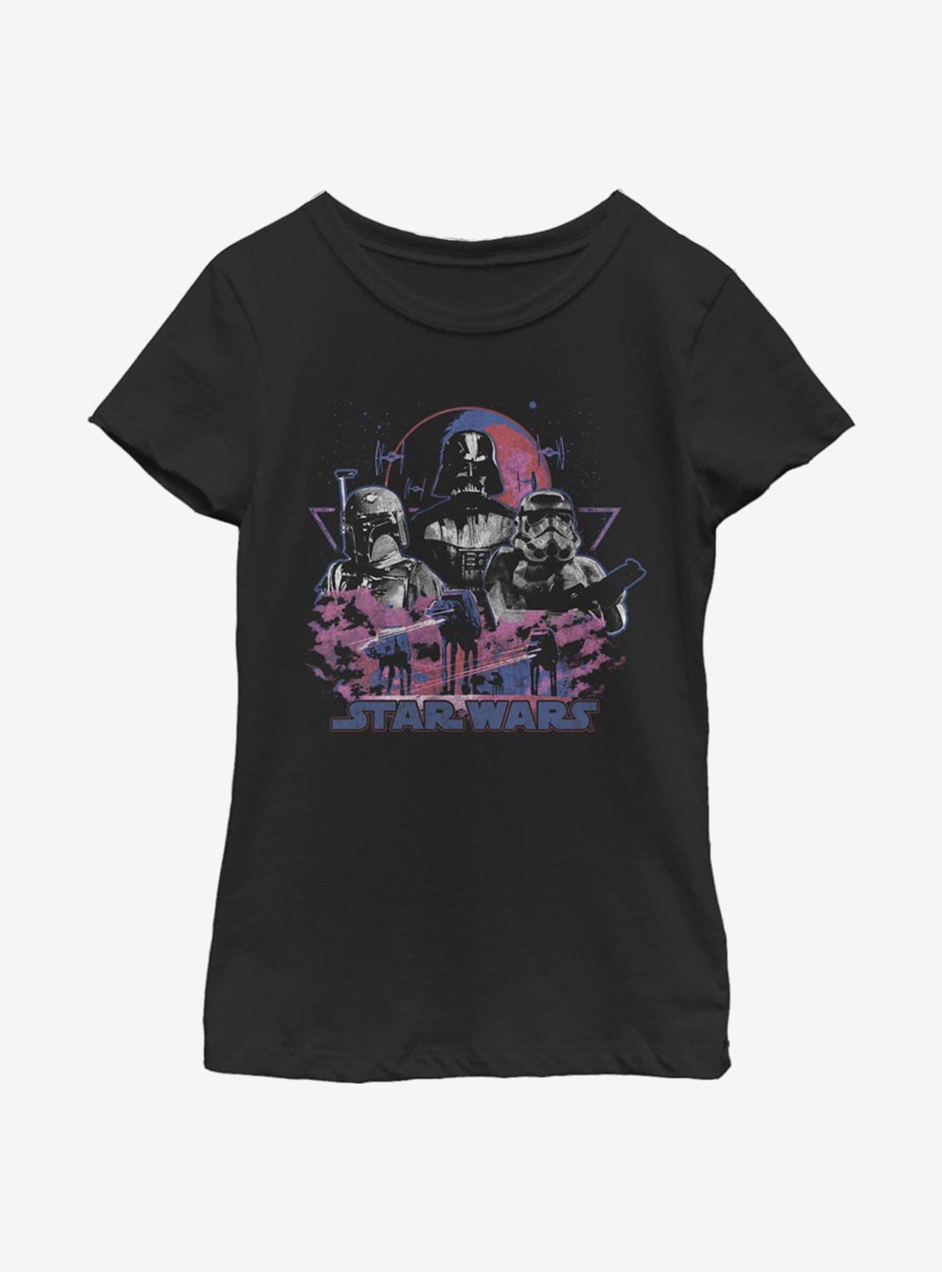 Star Wars Empire Vintage Youth Girl T-Shirt, BLACK, hi-res